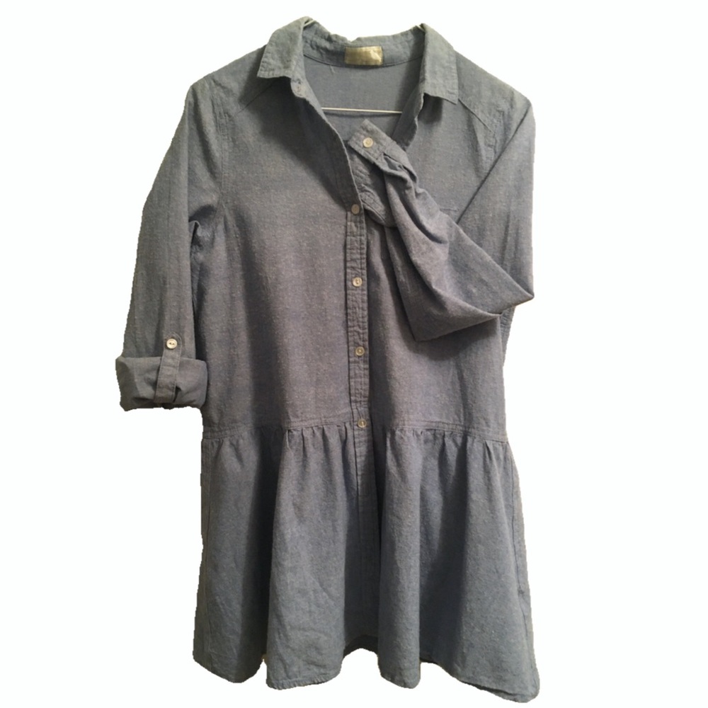 Girls button down shirt dress